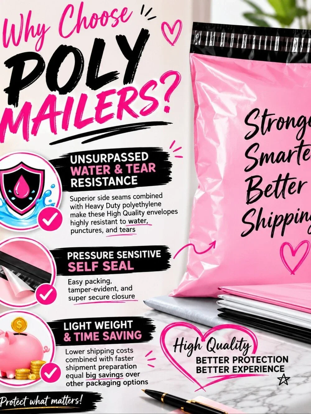 Poly Mailers (25) 10x13 & Thank You Card (25) 4x6 Set Cowgirl Hats & Boots  Bows